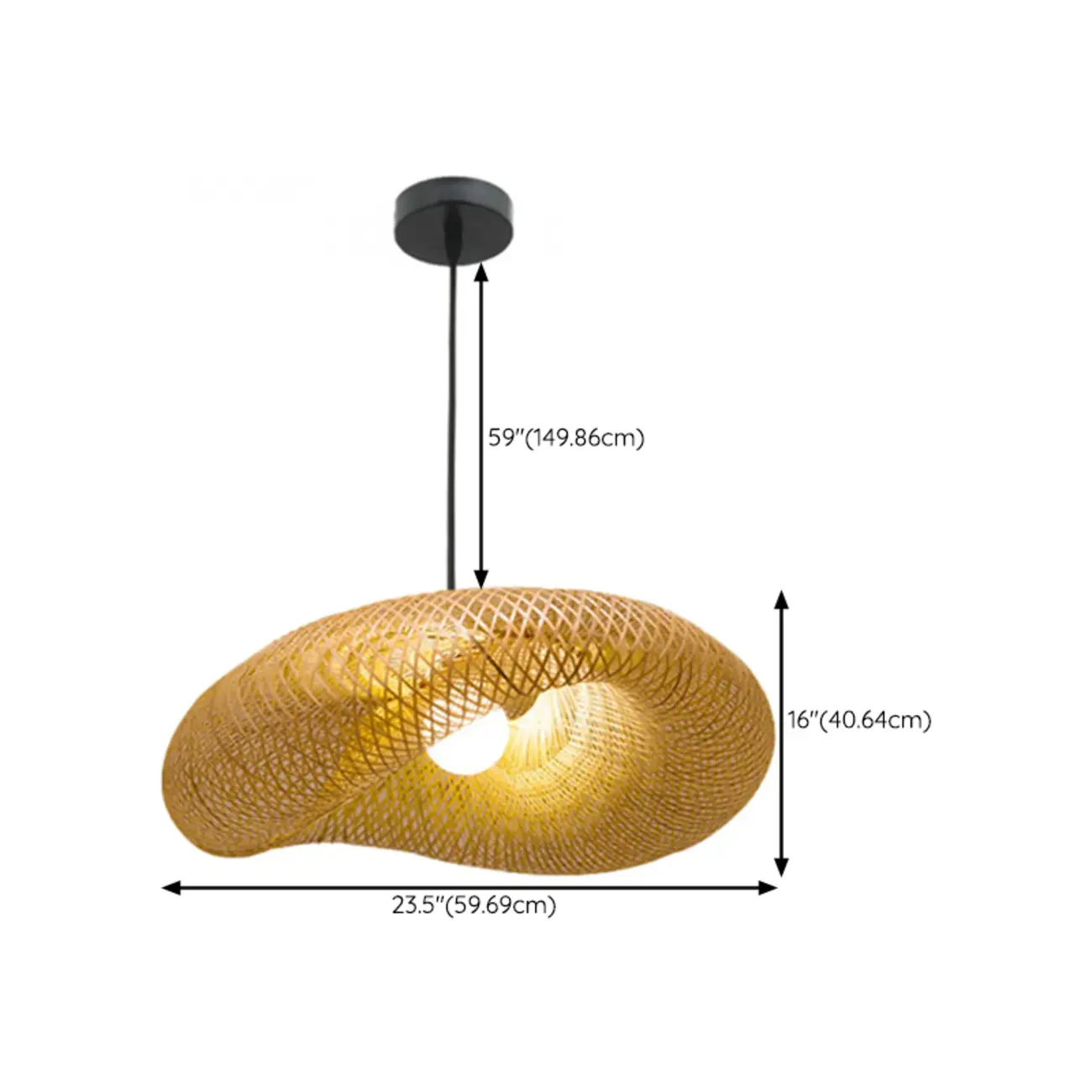 Countryside Rattan Style Cave Shade Pendant Light for Living Room Image - 21 | homeyfad