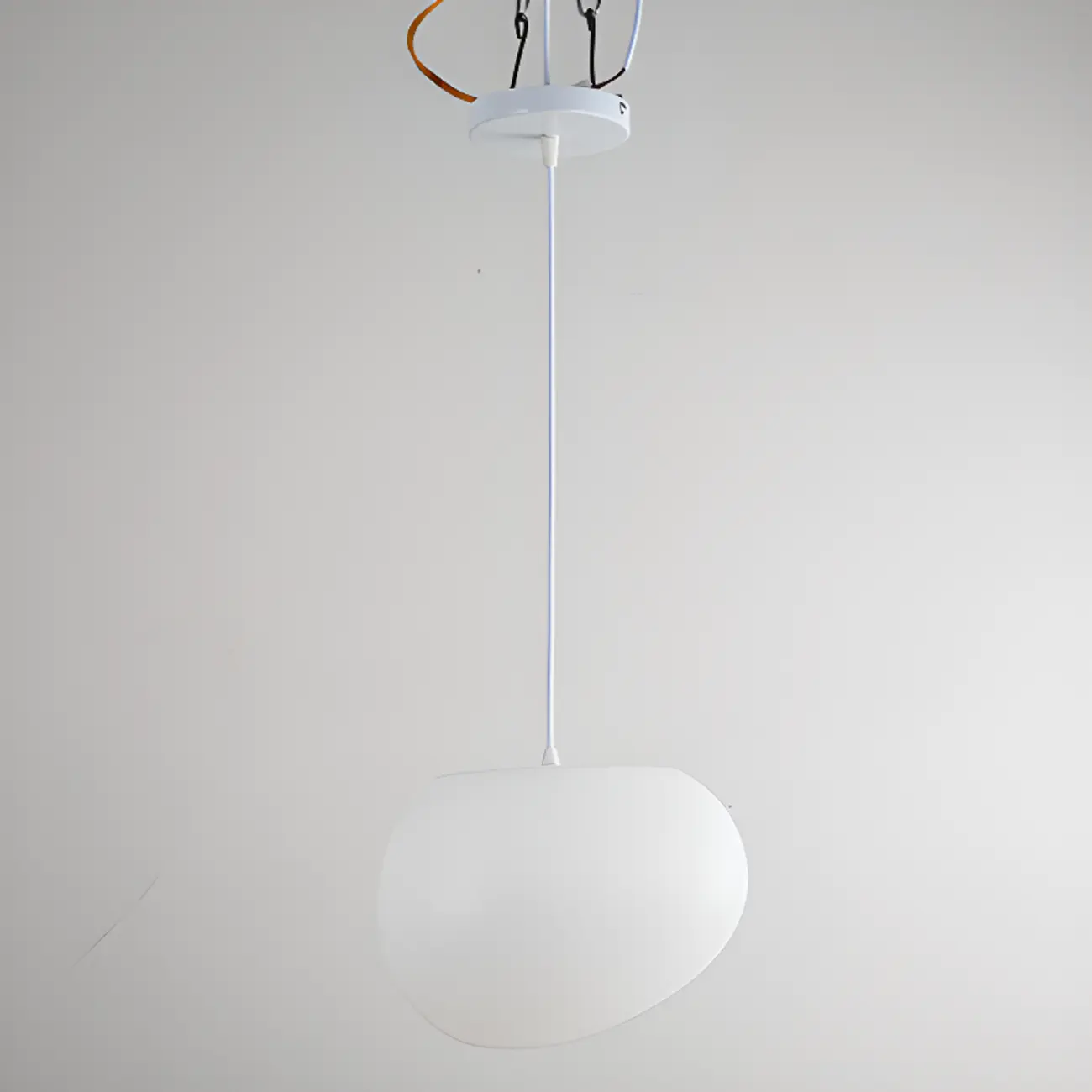Designer Cream Resin Pebble Pendant Lamp for Dining Room. Image - 8 | homeyfad