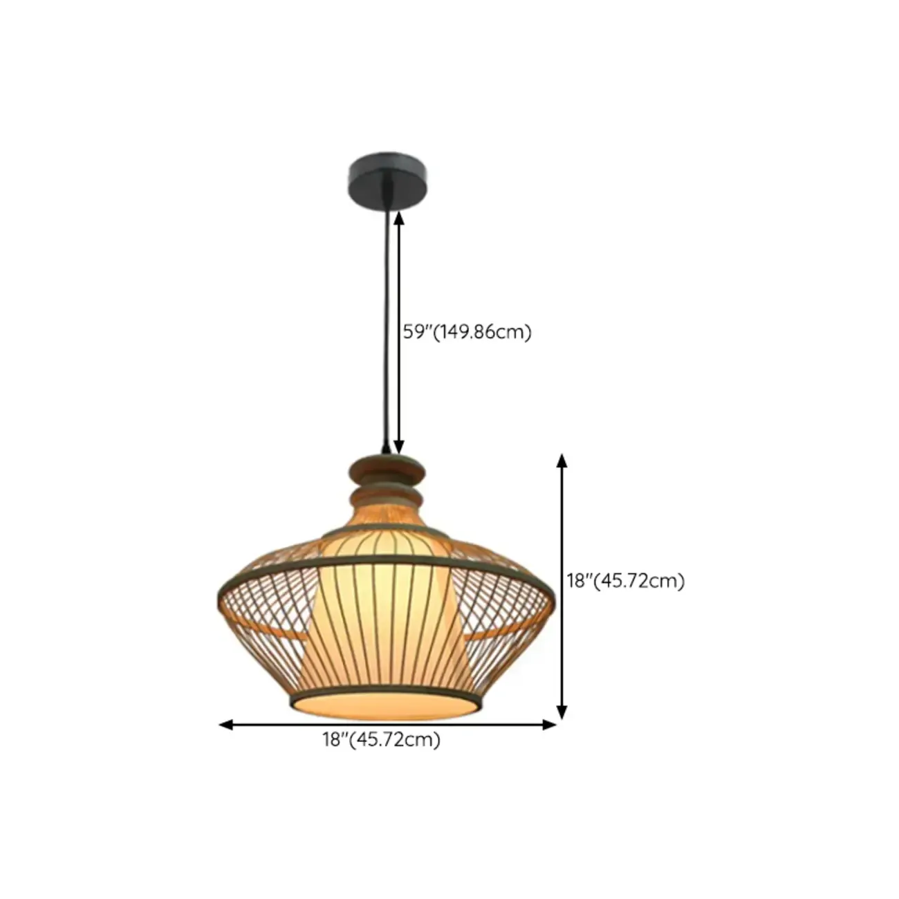 Countryside Rattan Style Cave Shade Pendant Light for Living Room Image - 23