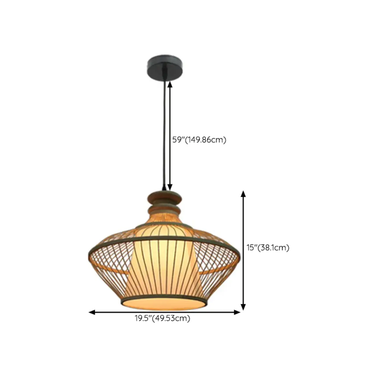 Countryside Rattan Style Cave Shade Pendant Light for Living Room Image - 24 | homeyfad