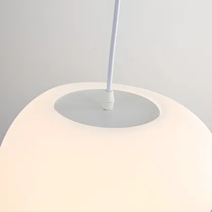 Designer Cream Resin Pebble Pendant Lamp for Dining Room. Image - 11