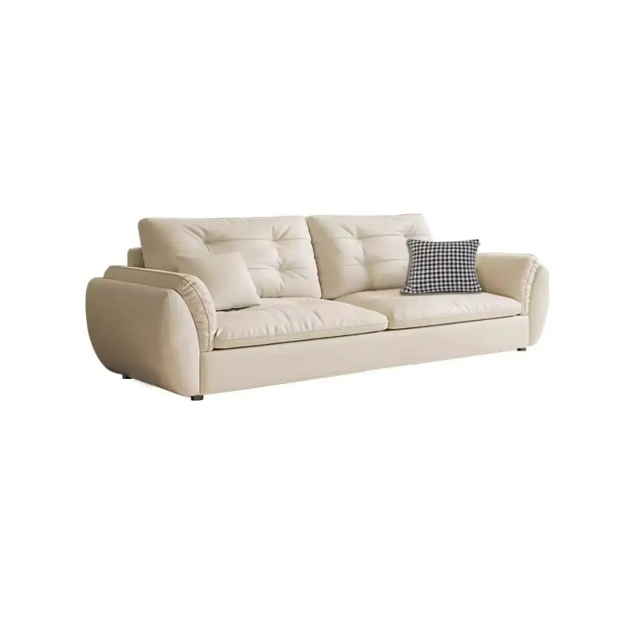 86.5" Upholstered Nappa Loveseat 3 Seater Sofa  Image - 18