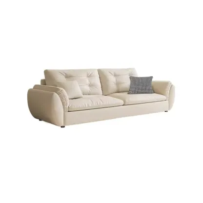 86.5" Upholstered Nappa Loveseat 3 Seater Sofa  Image - 18