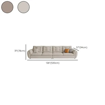 86.5" Upholstered Nappa Loveseat 3 Seater Sofa  Image - 20