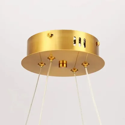 Adjustable 2 Tiers Glass Globe Chandelier for Living Room Image - 12