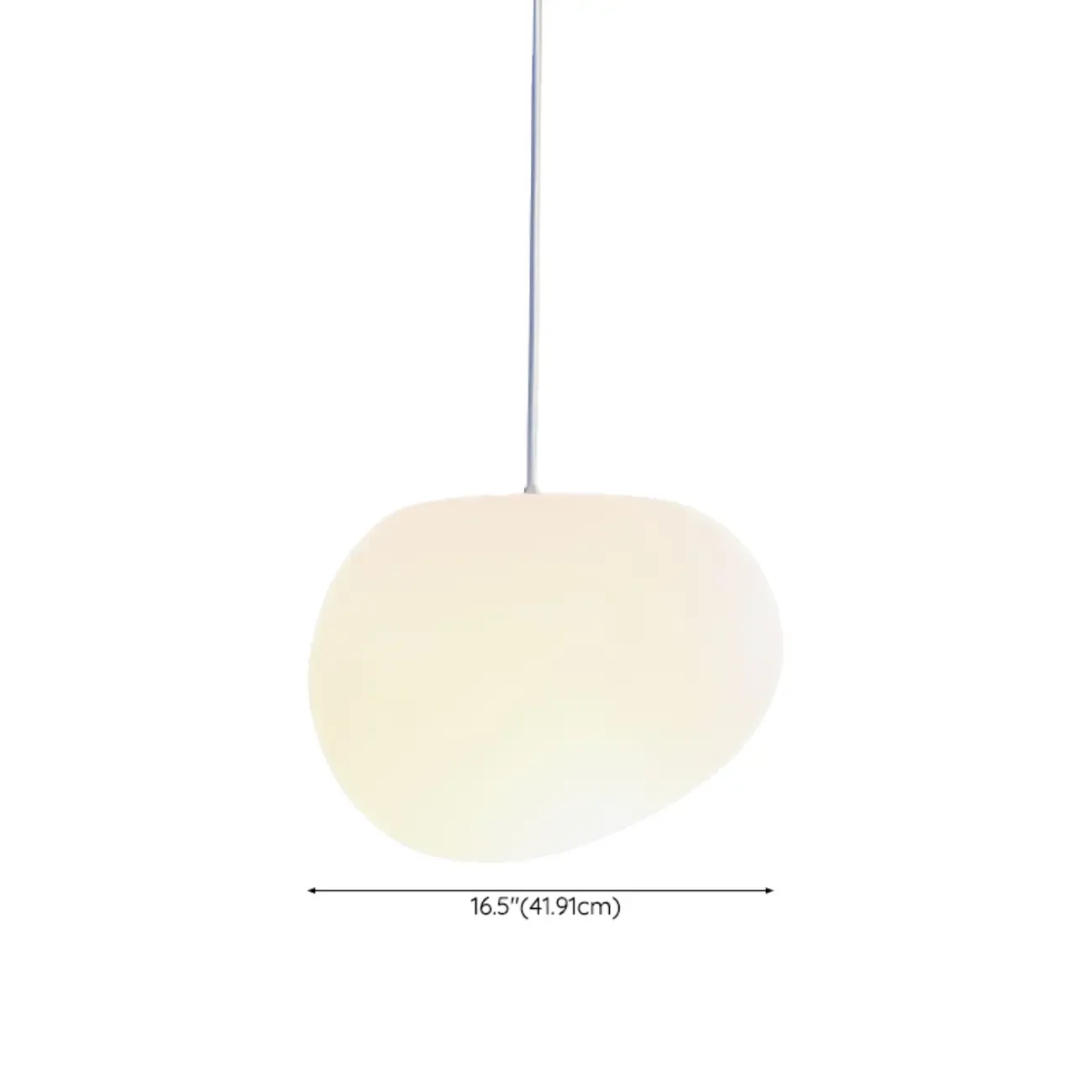 Designer Cream Resin Pebble Pendant Lamp for Dining Room. Image - 15