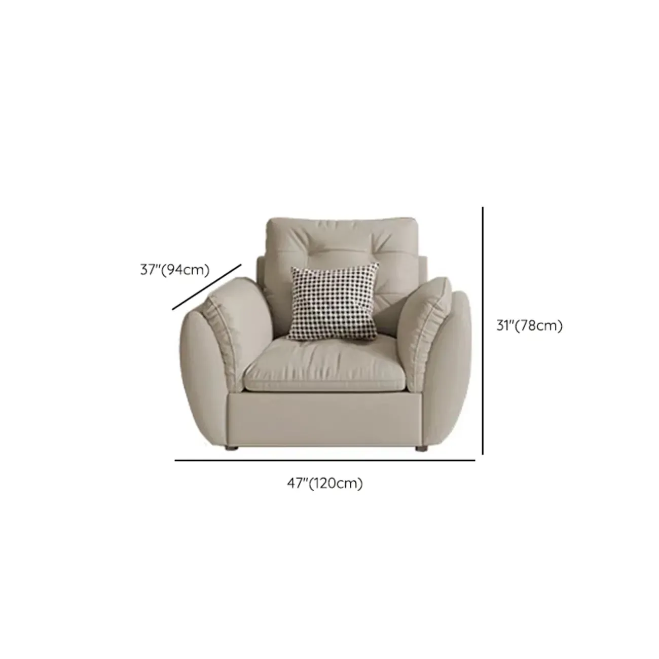 86.5" Upholstered Nappa Loveseat 3 Seater Sofa Image - 22