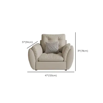 86.5" Upholstered Nappa Loveseat 3 Seater Sofa  Image - 22