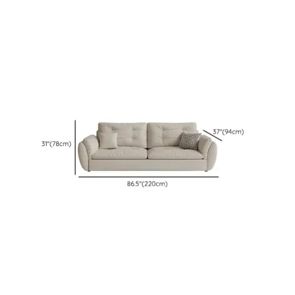 86.5" Upholstered Nappa Loveseat 3 Seater Sofa  Image - 24