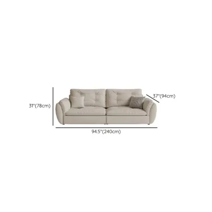 86.5" Upholstered Nappa Loveseat 3 Seater Sofa  Image - 25