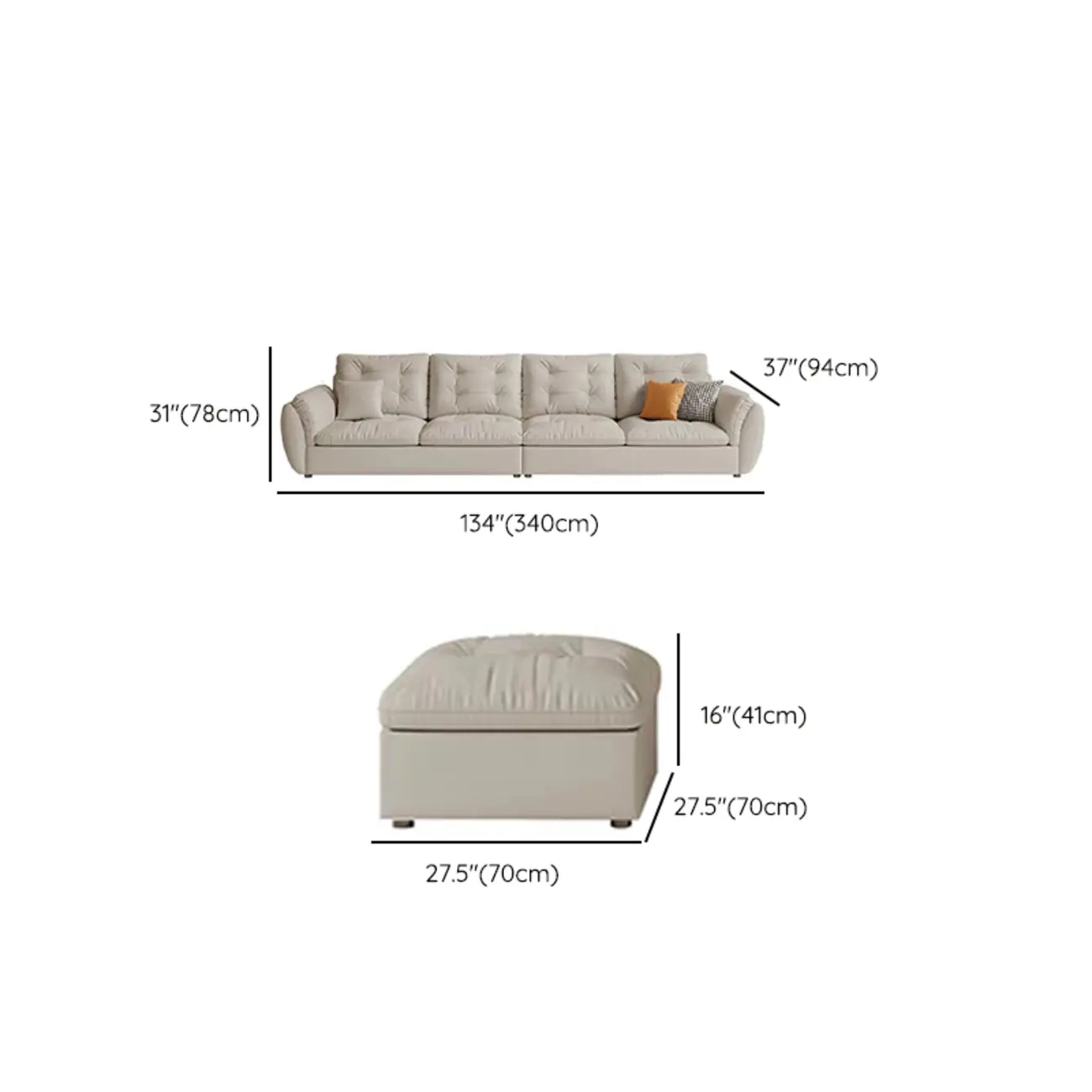 86.5" Upholstered Nappa Loveseat 3 Seater Sofa  Image - 30 | homeyfad