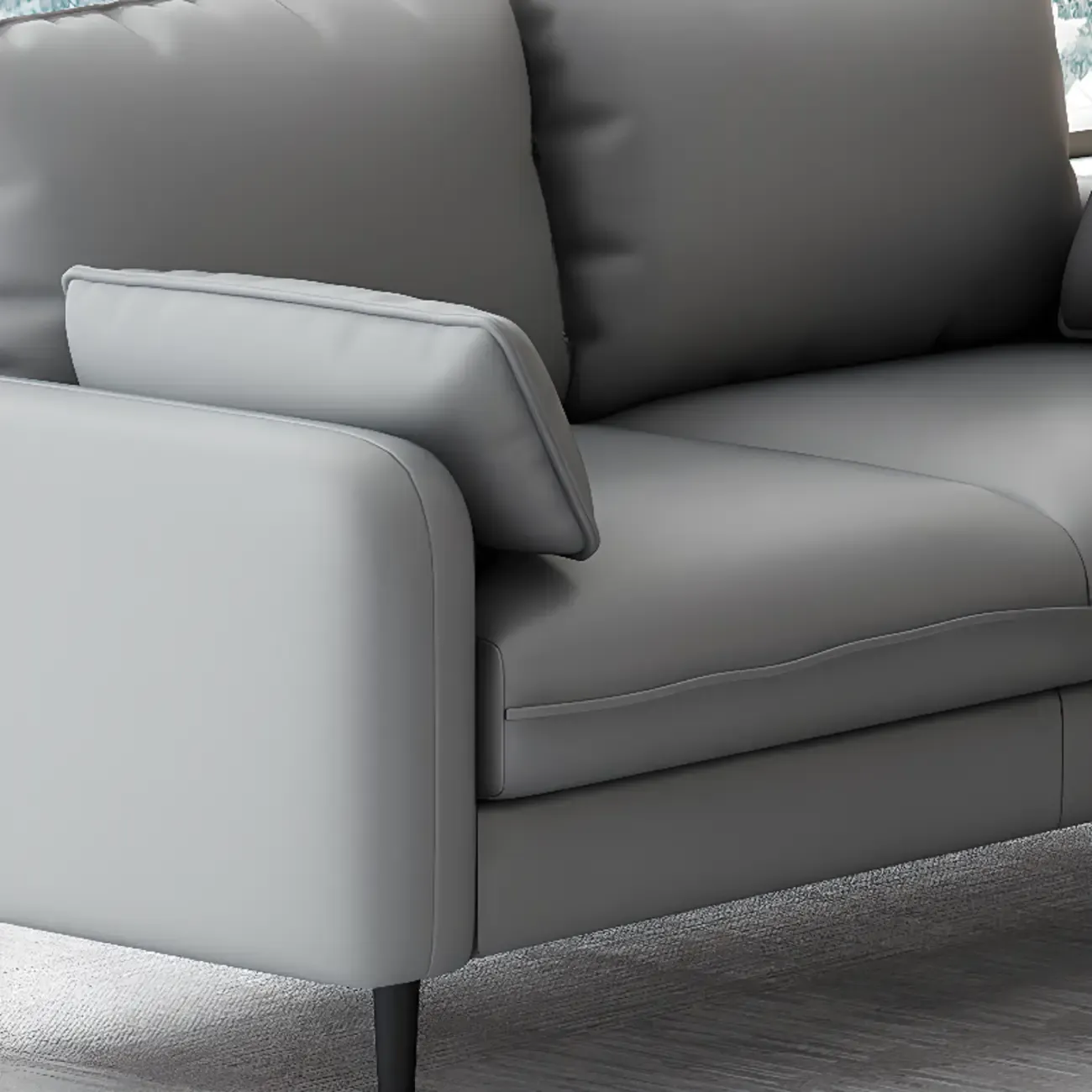 79" Modern Upholstered Sofa 3 Seater Comfy Cloud Couch with Pillows Image - 7