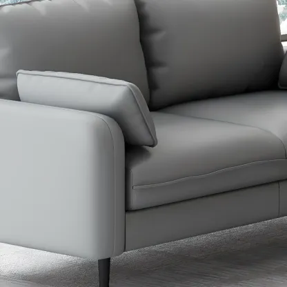 79" Modern Upholstered Sofa 3 Seater Comfy Cloud Couch with Pillows Image - 7