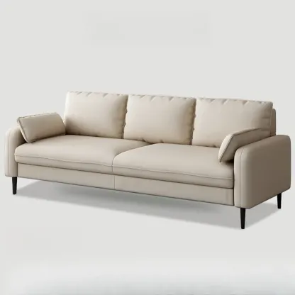 79" Modern Upholstered Sofa 3 Seater Comfy Cloud Couch with Pillows Image - 10