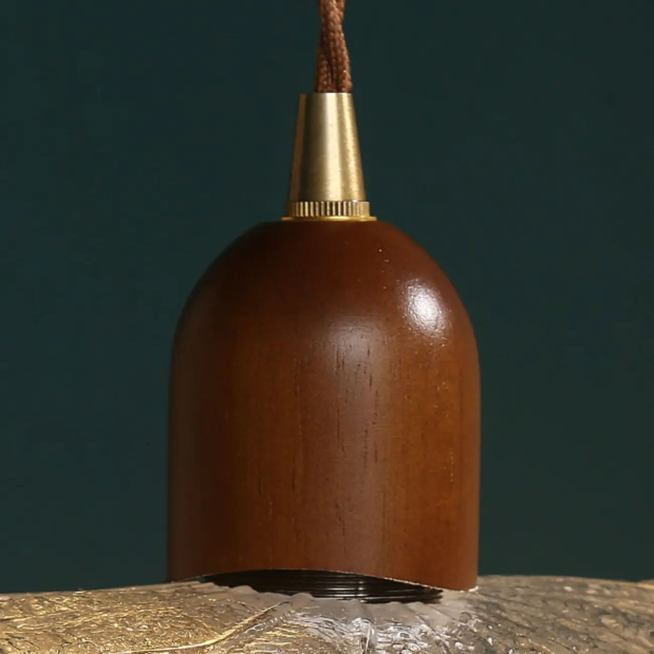 Vintage Leaf Textured Clear Glass Pendant Lamp for Living Room Image - 10 | homeyfad