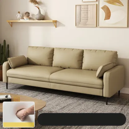 79" Modern Upholstered Sofa 3 Seater Comfy Cloud Couch with Pillows Image - 14