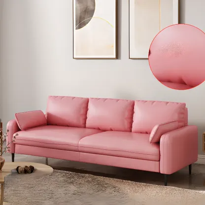 79" Modern Upholstered Sofa 3 Seater Comfy Cloud Couch with Pillows Image - 15