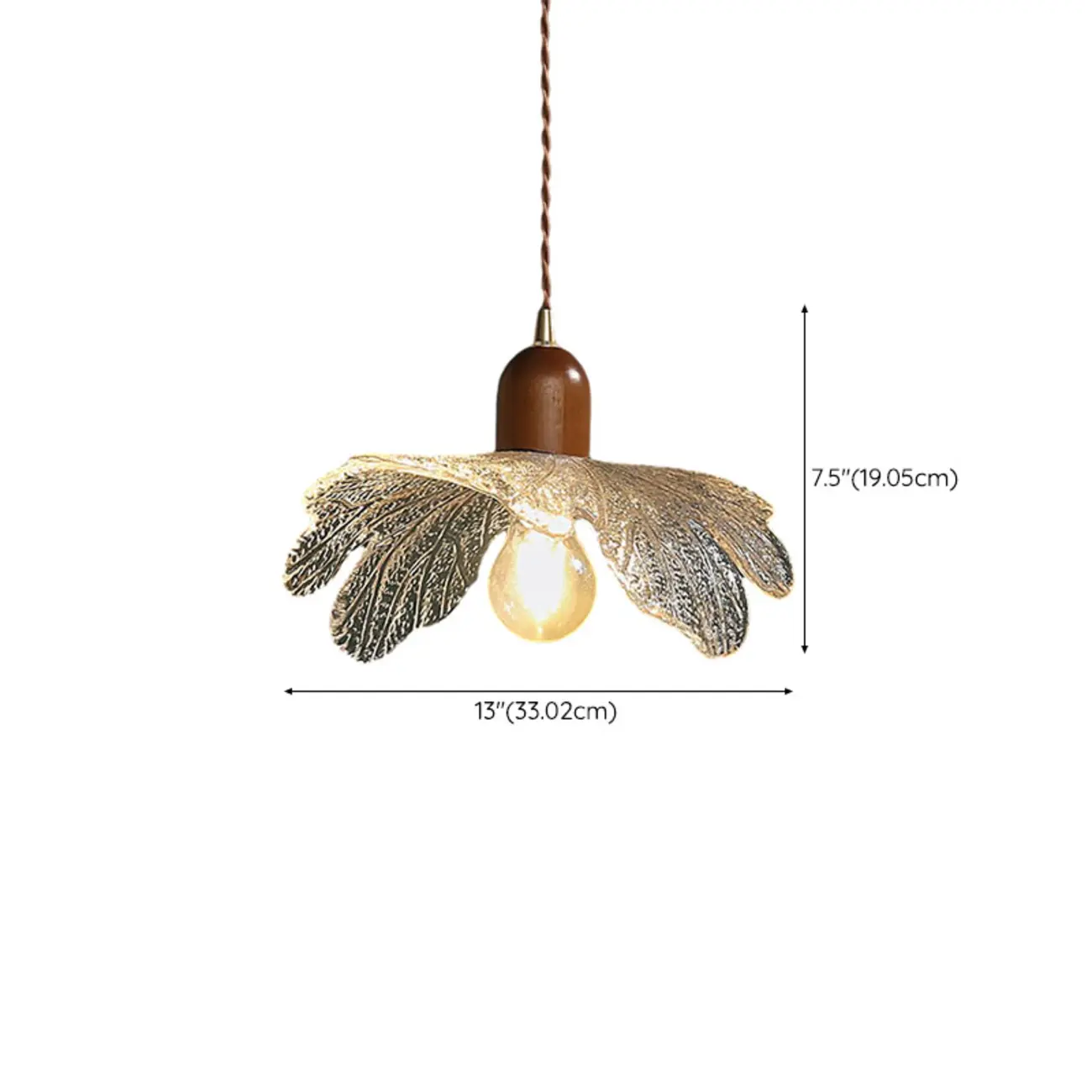 Vintage Leaf Textured Clear Glass Pendant Lamp for Living Room Image - 15 | homeyfad