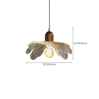 Vintage Leaf Textured Clear Glass Pendant Lamp for Living Room Image - 15