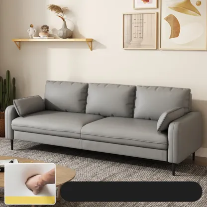 79" Modern Upholstered Sofa 3 Seater Comfy Cloud Couch with Pillows Image - 19