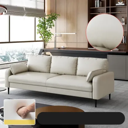 79" Modern Upholstered Sofa 3 Seater Comfy Cloud Couch with Pillows Image - 20