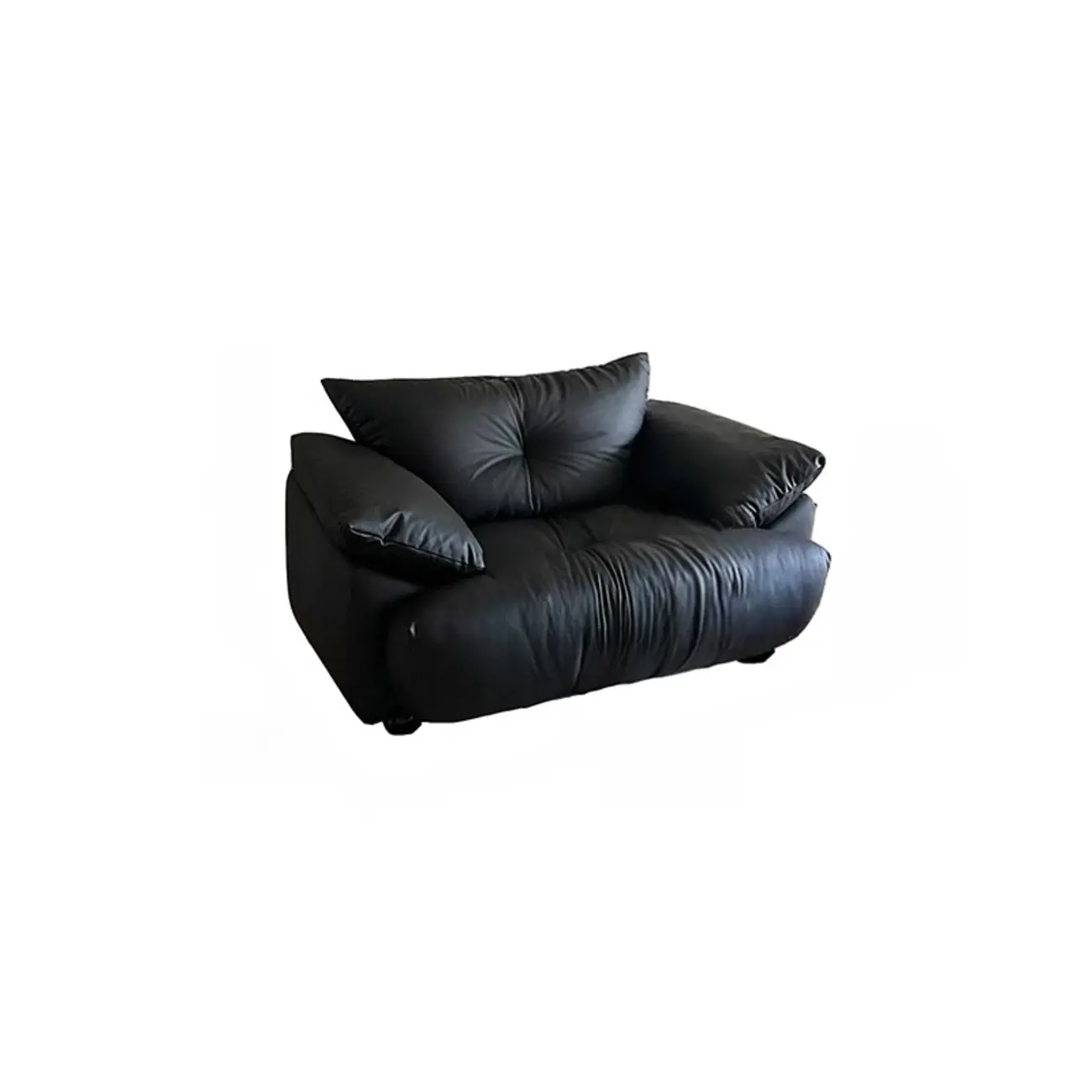 Single Multi-seat Parlor Sofa in Midnight Black with Concealed Support Image - 2 | homeyfad