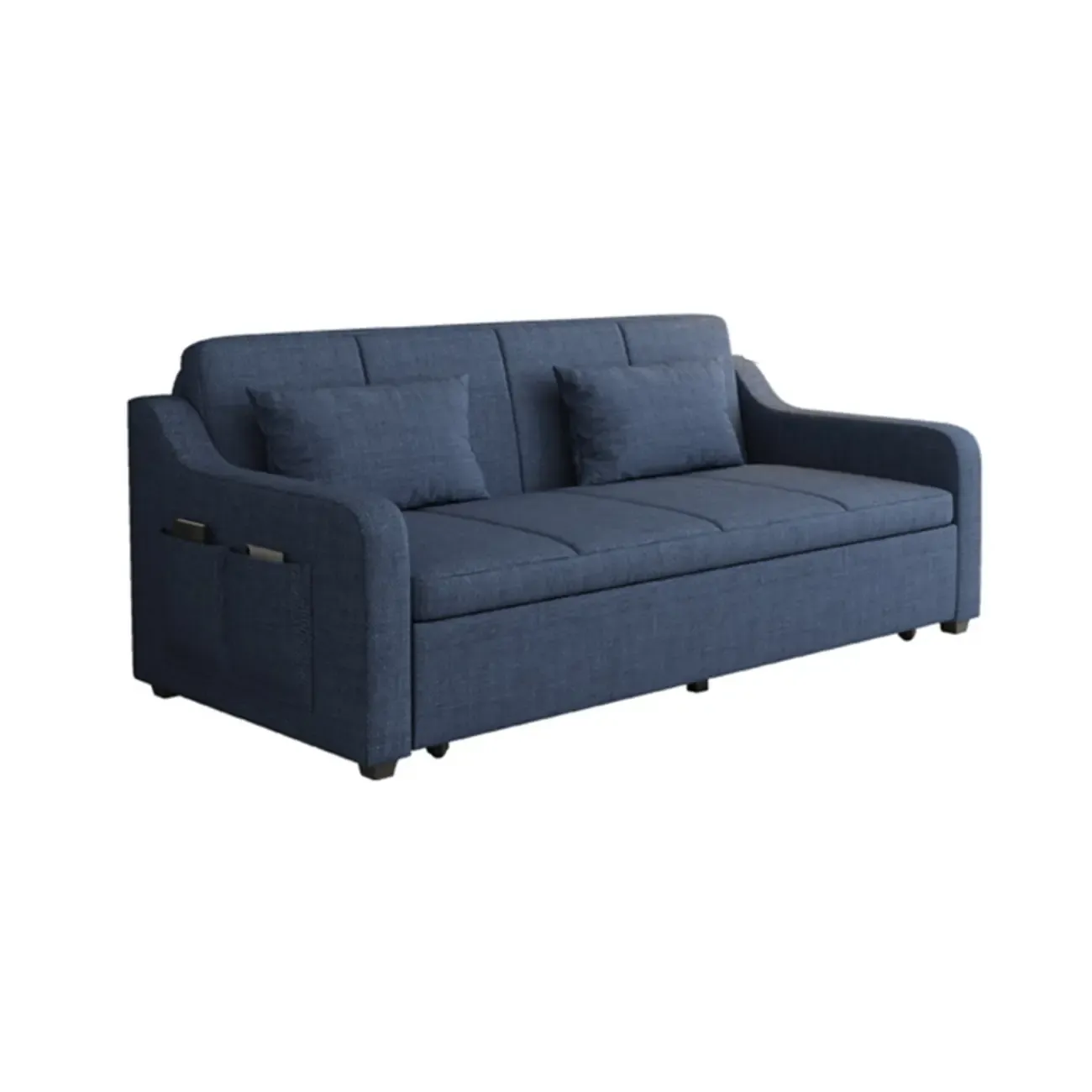 Modern Cotton & Linen Sleeper Sofa with Hidden Storage  Image - 5