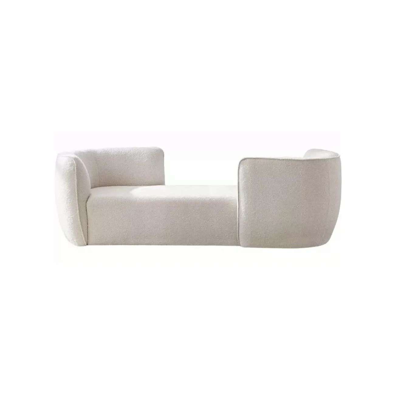 Birch Wood Modern Dual-Sided Arm Chaise Lounge with Foam Seat Fill Image - 7 | homeyfad