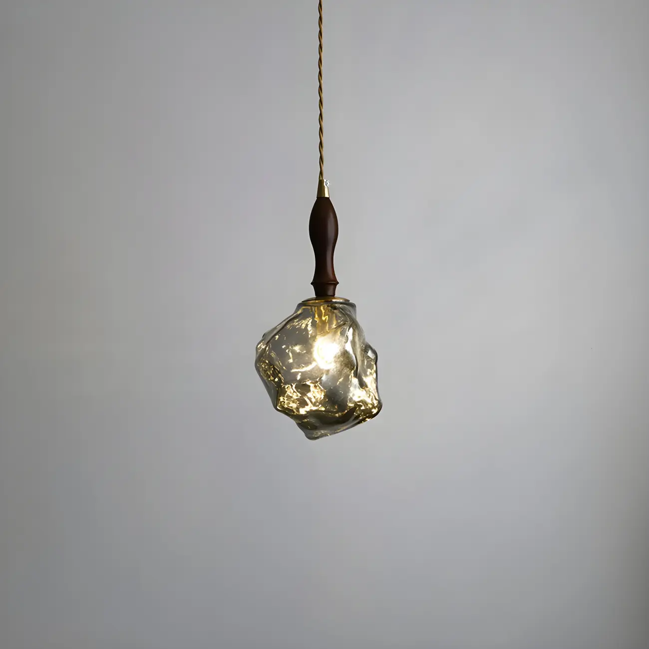 Modern Amber Irregular Crystal Pendant Light for Home Decor Image - 4 | homeyfad