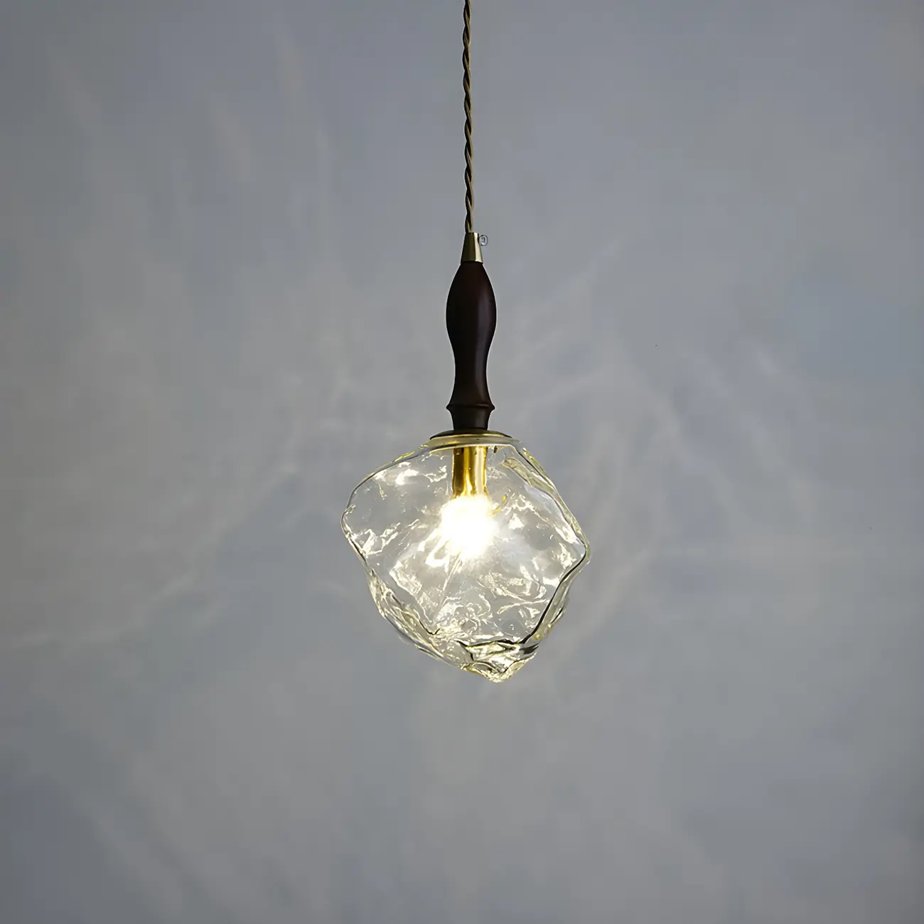 Modern Amber Irregular Crystal Pendant Light for Home Decor Image - 6 | homeyfad