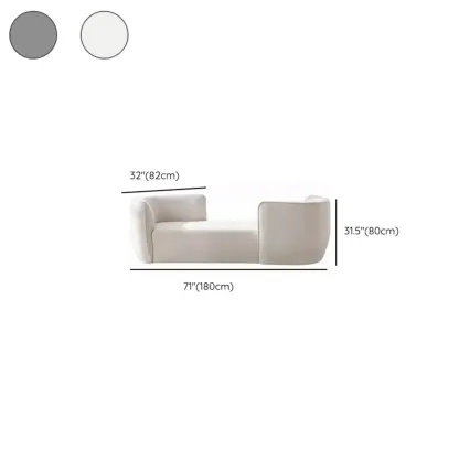 Birch Wood Modern Dual-Sided Arm Chaise Lounge with Foam Seat Fill #size