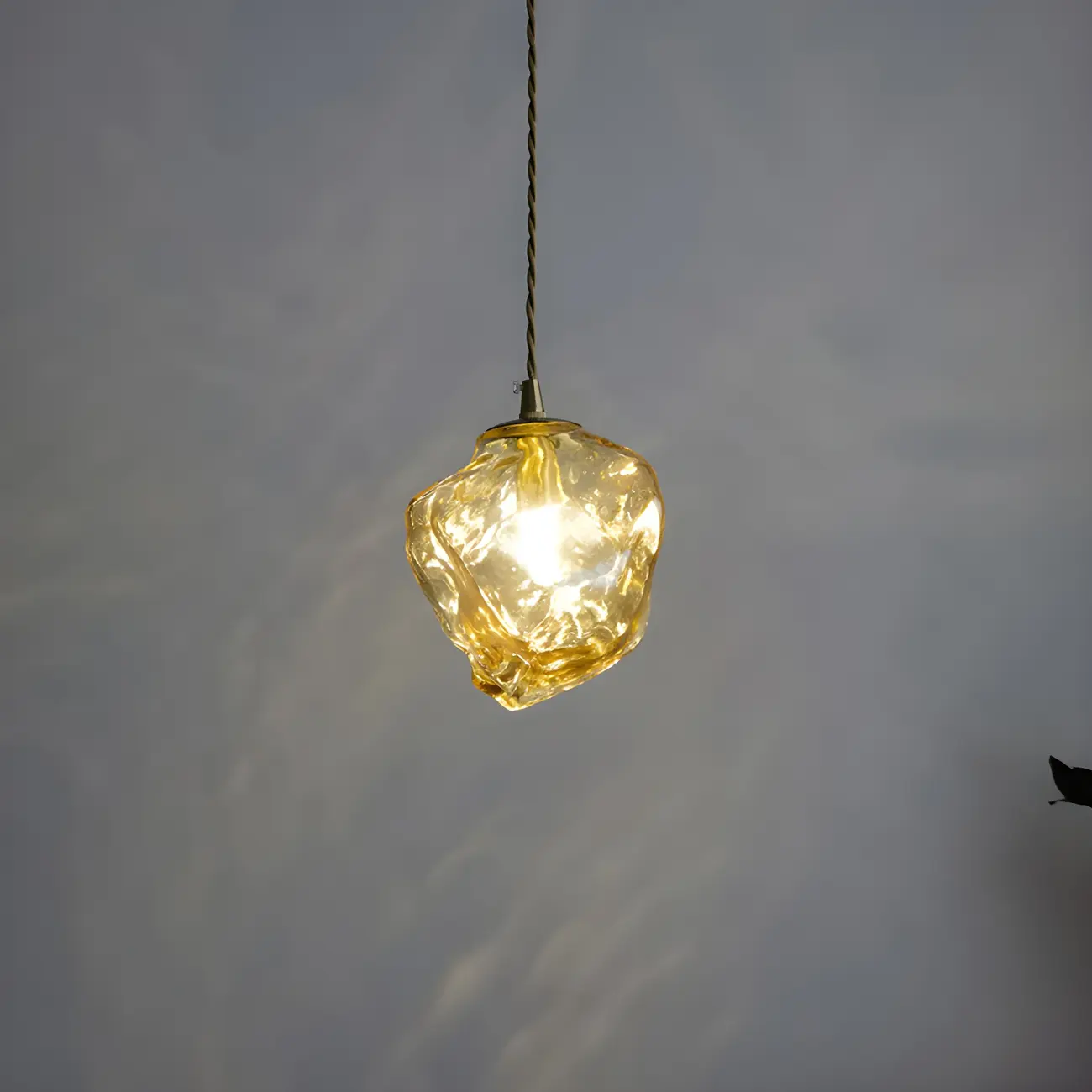 Modern Amber Irregular Crystal Pendant Light for Home Decor Image - 8 | homeyfad