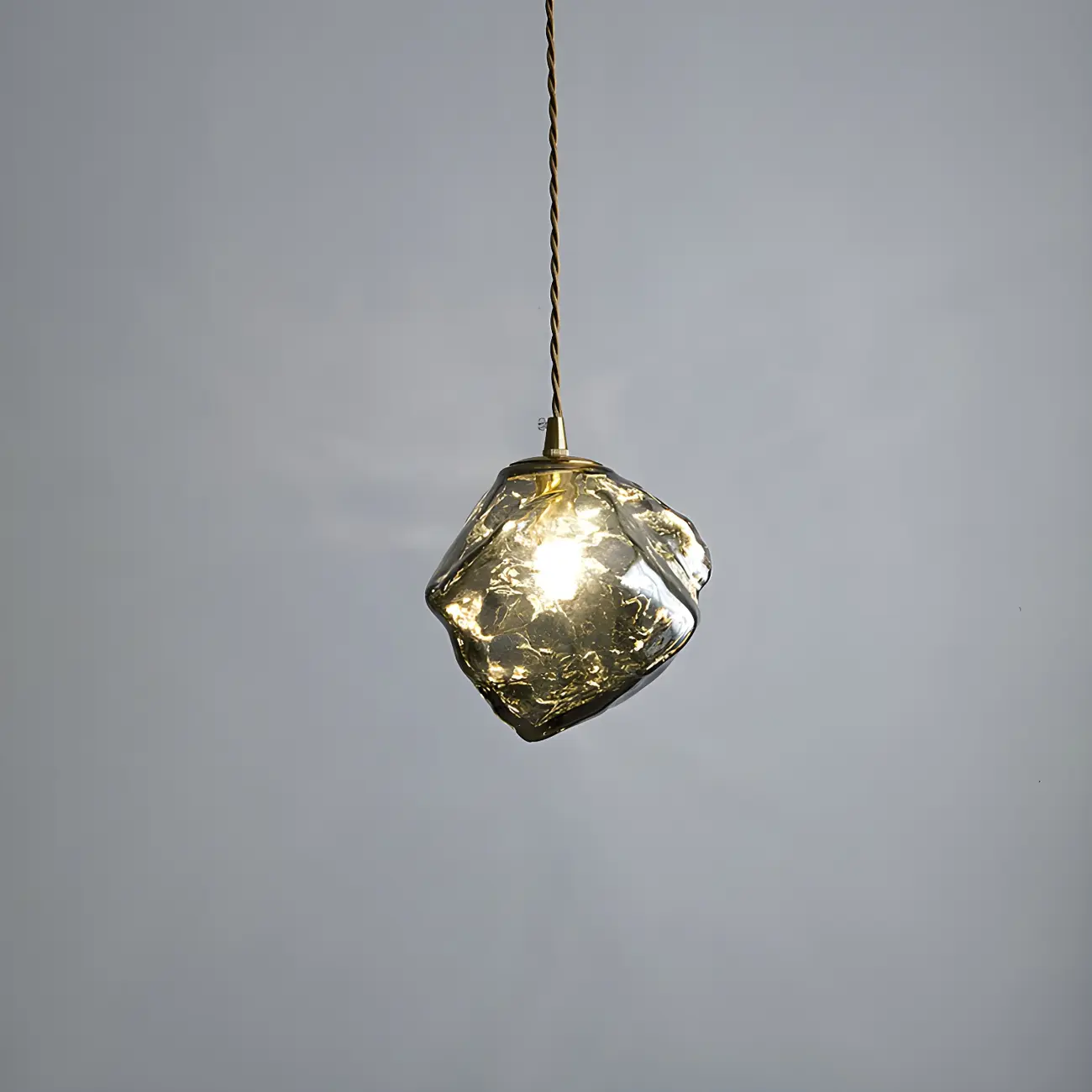 Modern Amber Irregular Crystal Pendant Light for Home Decor Image - 9 | homeyfad