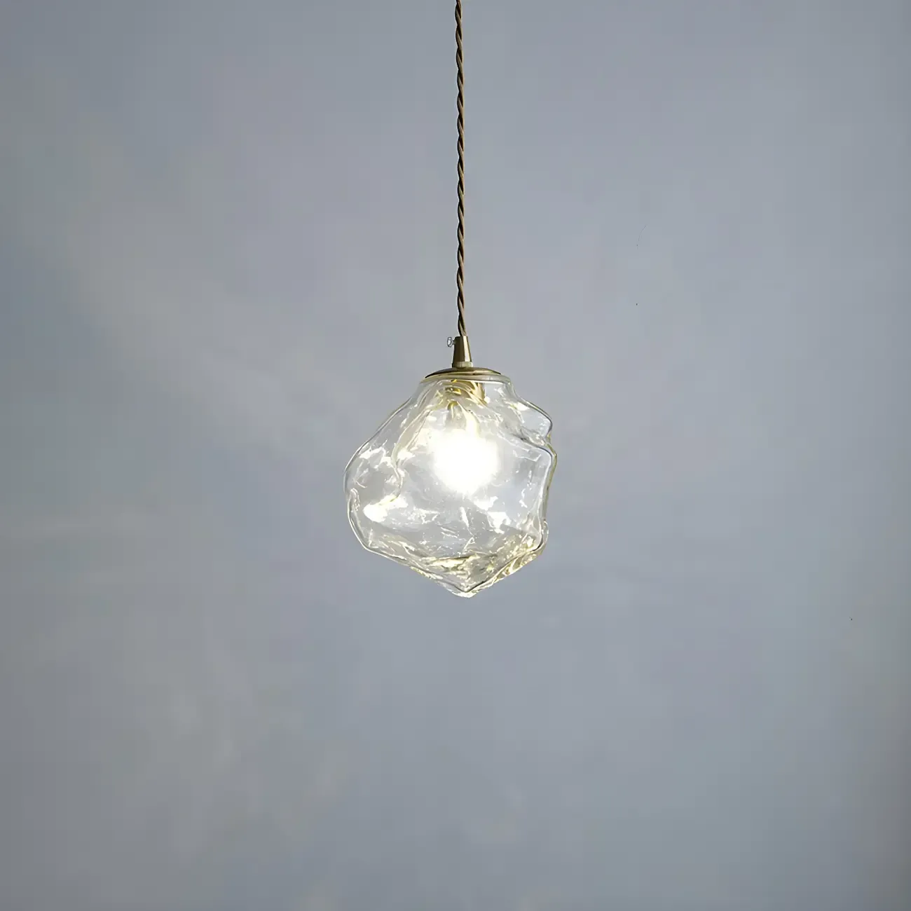 Modern Amber Irregular Crystal Pendant Light for Home Decor Image - 11