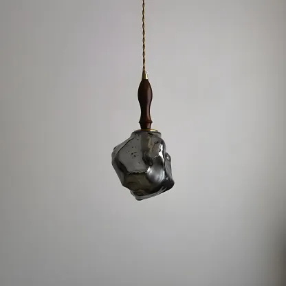 Modern Amber Irregular Crystal Pendant Light for Home Decor Image - 14