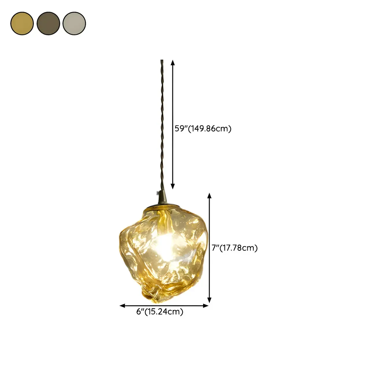 Modern Amber Irregular Crystal Pendant Light for Home Decor Image - 21