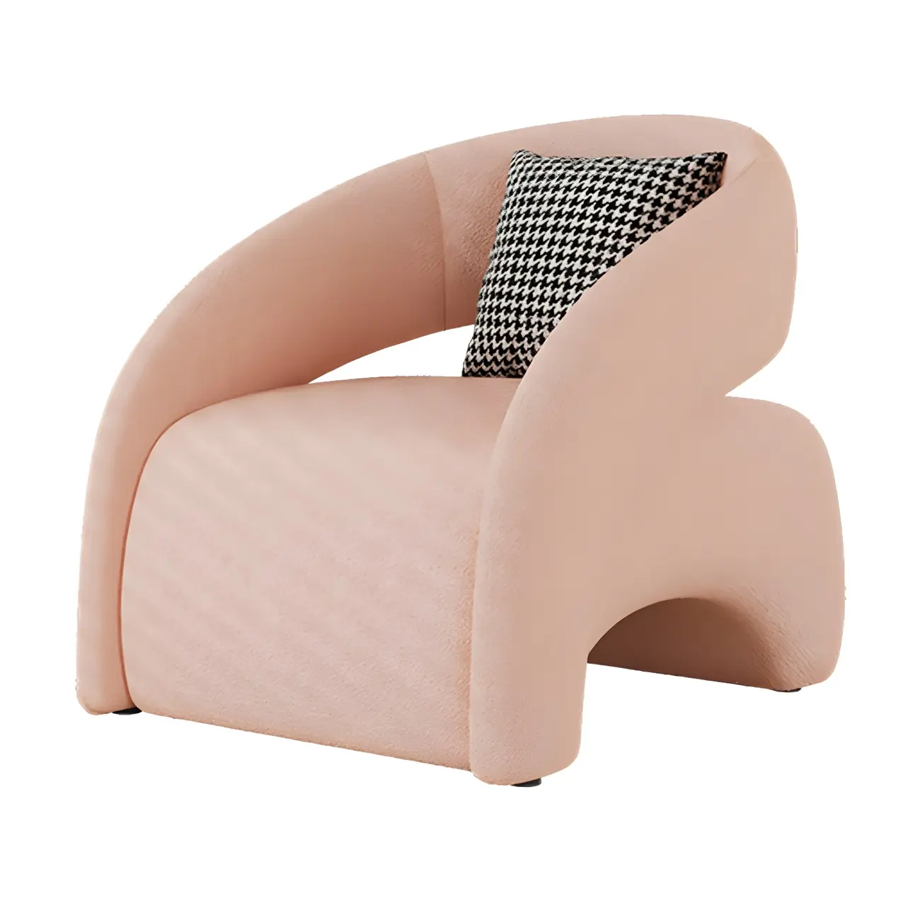 Modern Comfortable High-Back Velvet Accent Chair with 1 Pillo Image - 2 | homeyfad