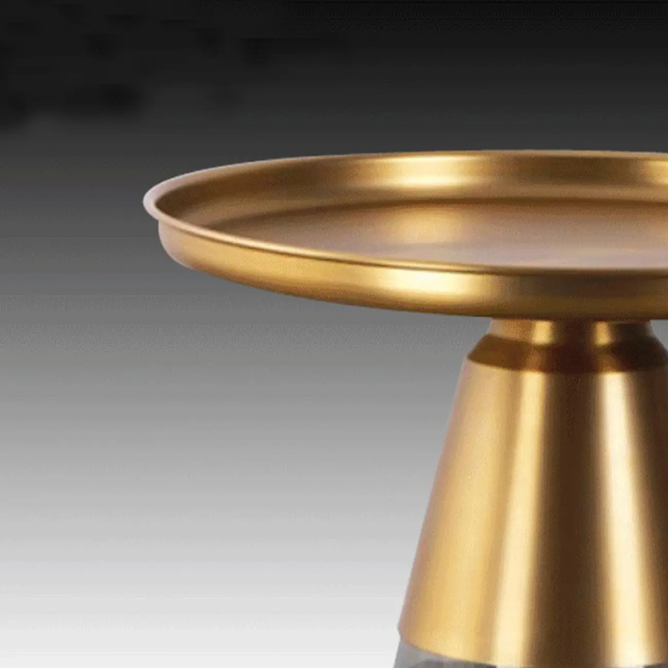 Modern Glass End Table with Round Base for Living Room Image - 11 | homeyfad