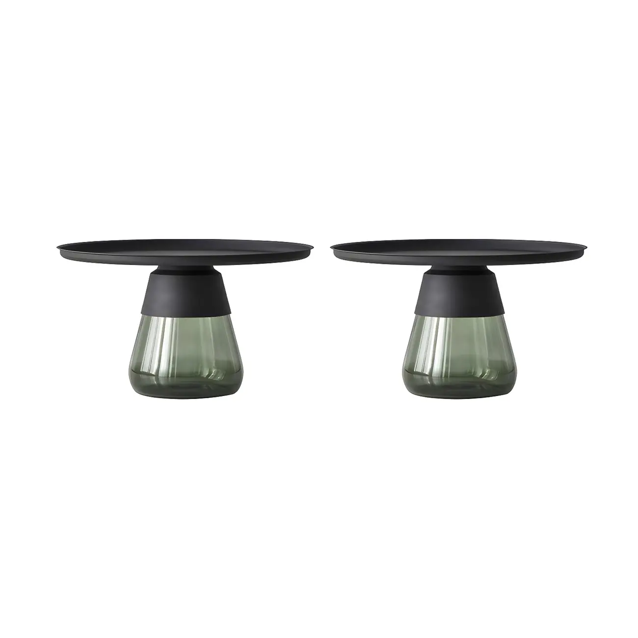 Modern Glass End Table with Round Base for Living Room Image - 20 | homeyfad