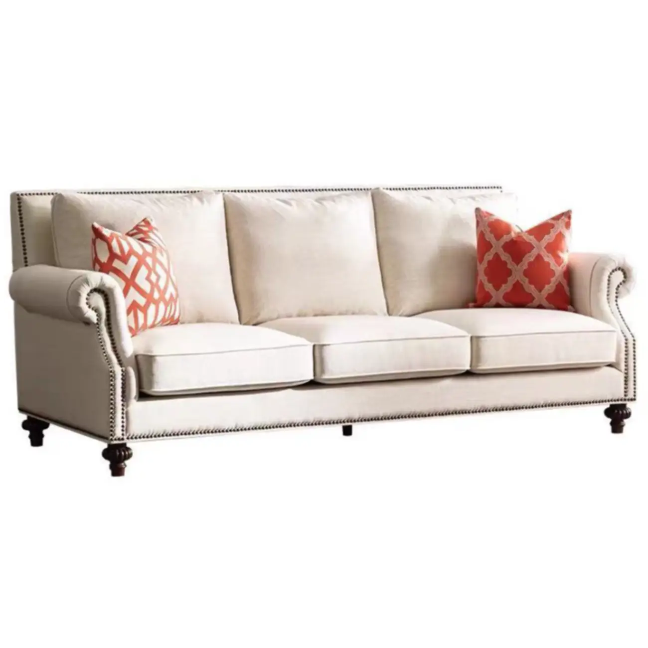 Modern Fabric Chenille Chesterfield Sofa in Blackish Green Image - 7 | homeyfad