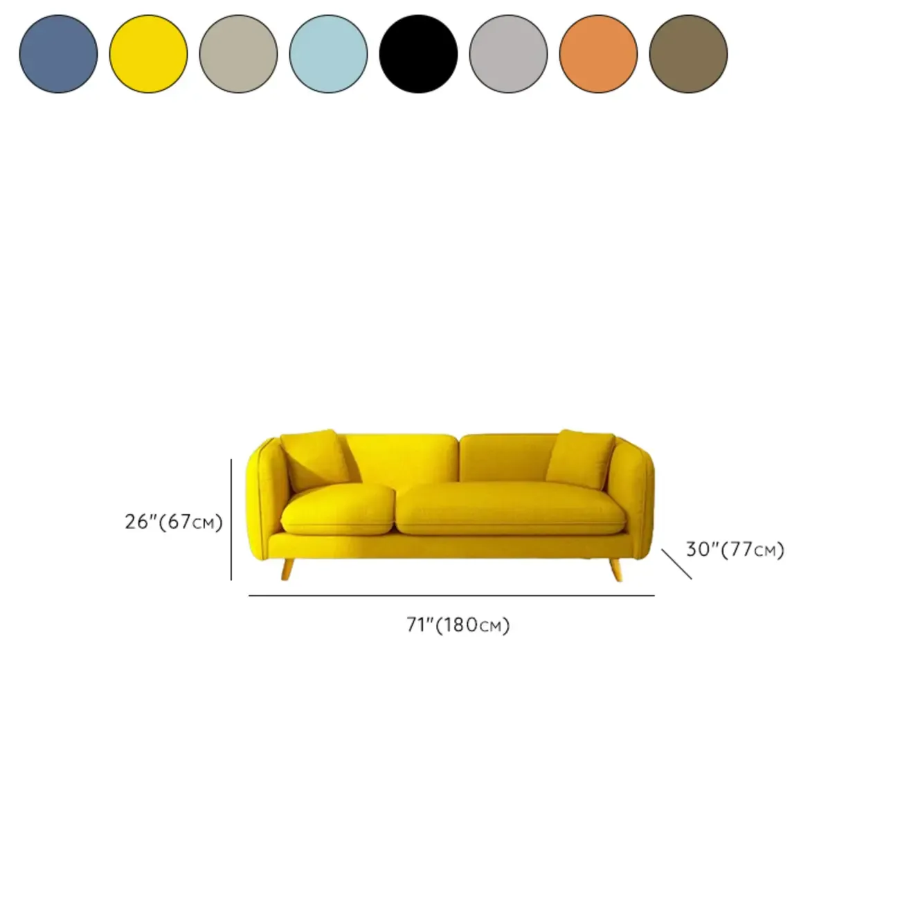 82.5" Sectional Sofa Comfy Cloud Couch for Living Room Modern Sofa Sleeper Deep Couches with Ottoman #size