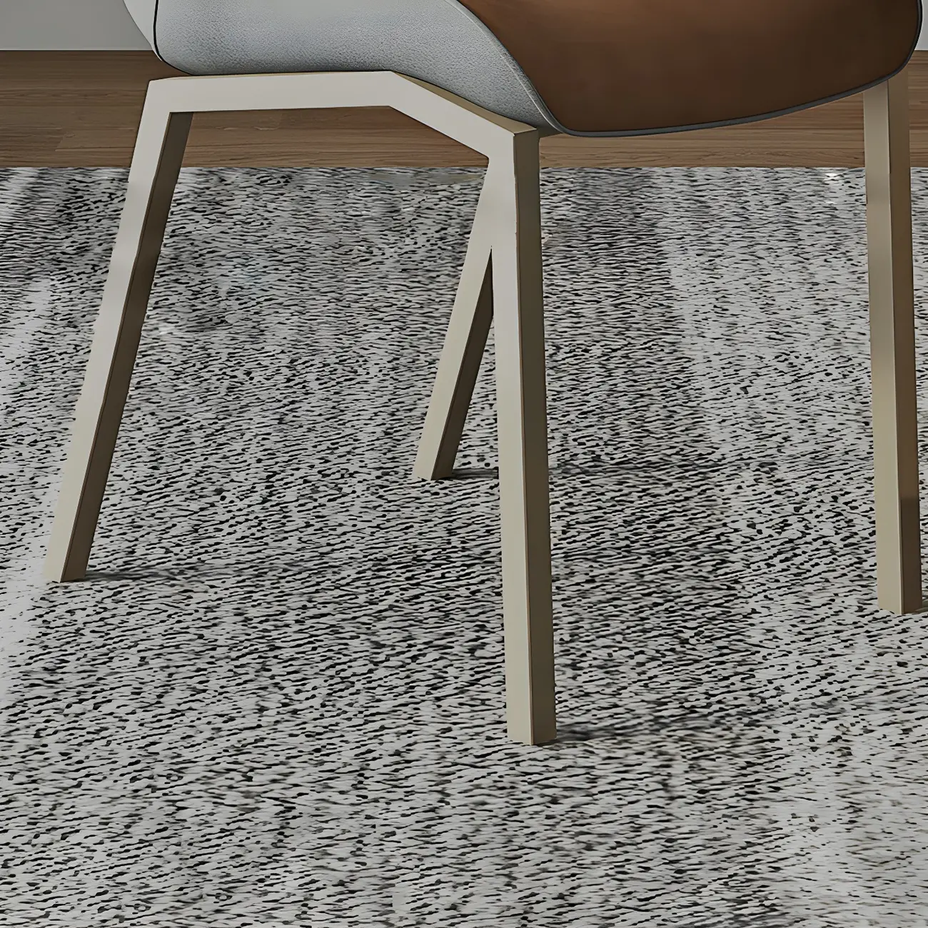 Camel Faux Leather Upholstered Dining Chair with Metal Legs Image - 13 | homeyfad