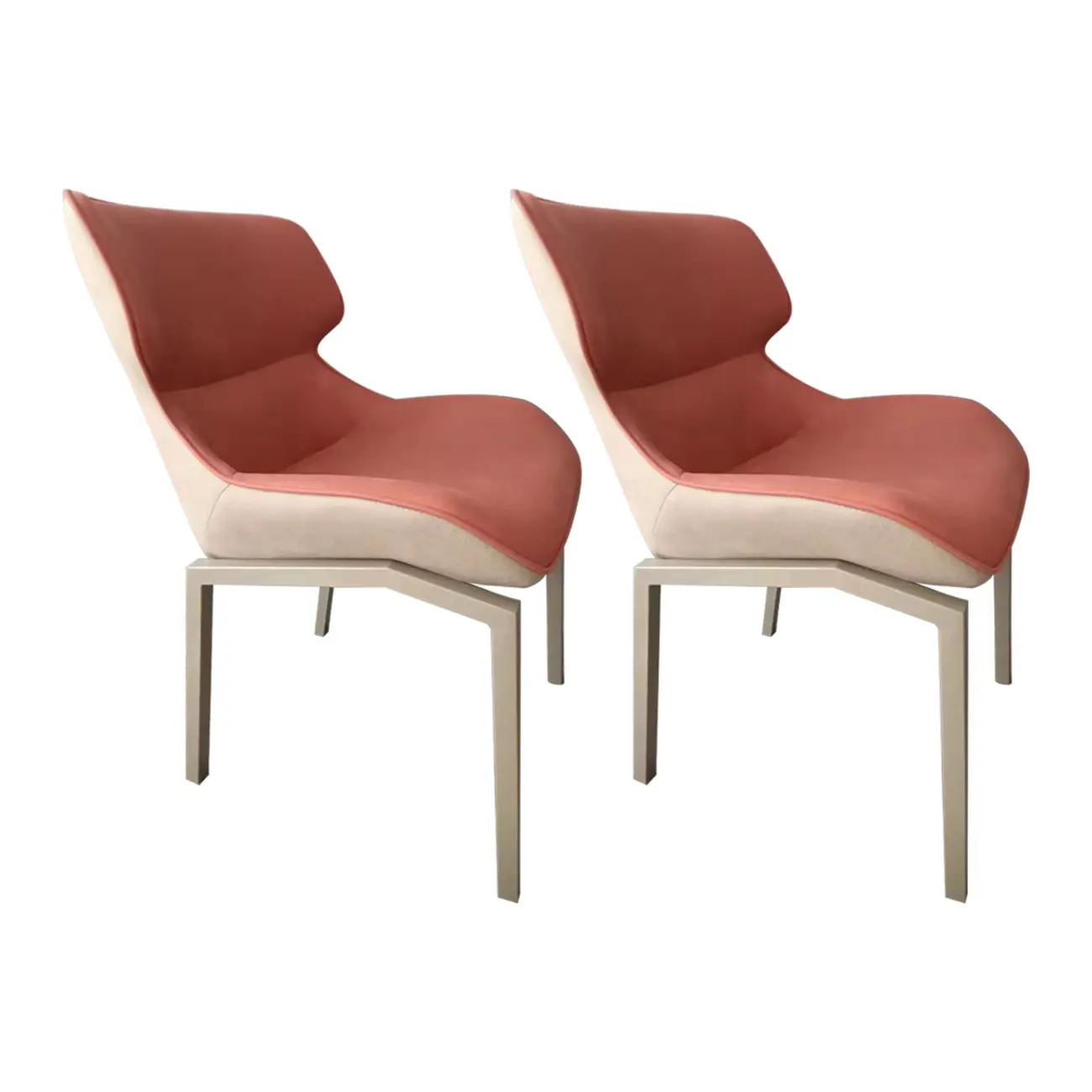 Camel Faux Leather Upholstered Dining Chair with Metal Legs Image - 22 | homeyfad