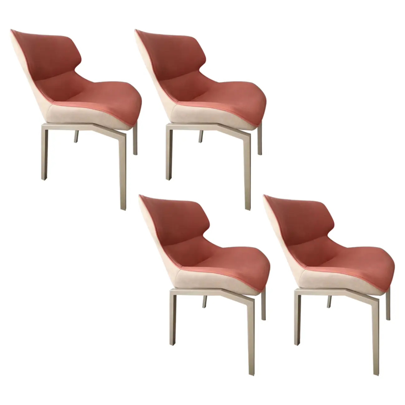 Camel Faux Leather Upholstered Dining Chair with Metal Legs Image - 23 | homeyfad