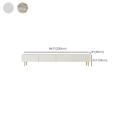 Elegant Stone TV Stand with Cable Management & Drawers Image - 16