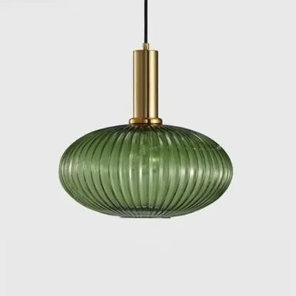 Modern Stained Glass Pendant Light with 3 Sizes for Dining Room Image - 9