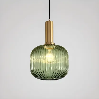 Modern Stained Glass Pendant Light with 3 Sizes for Dining Room Image - 14