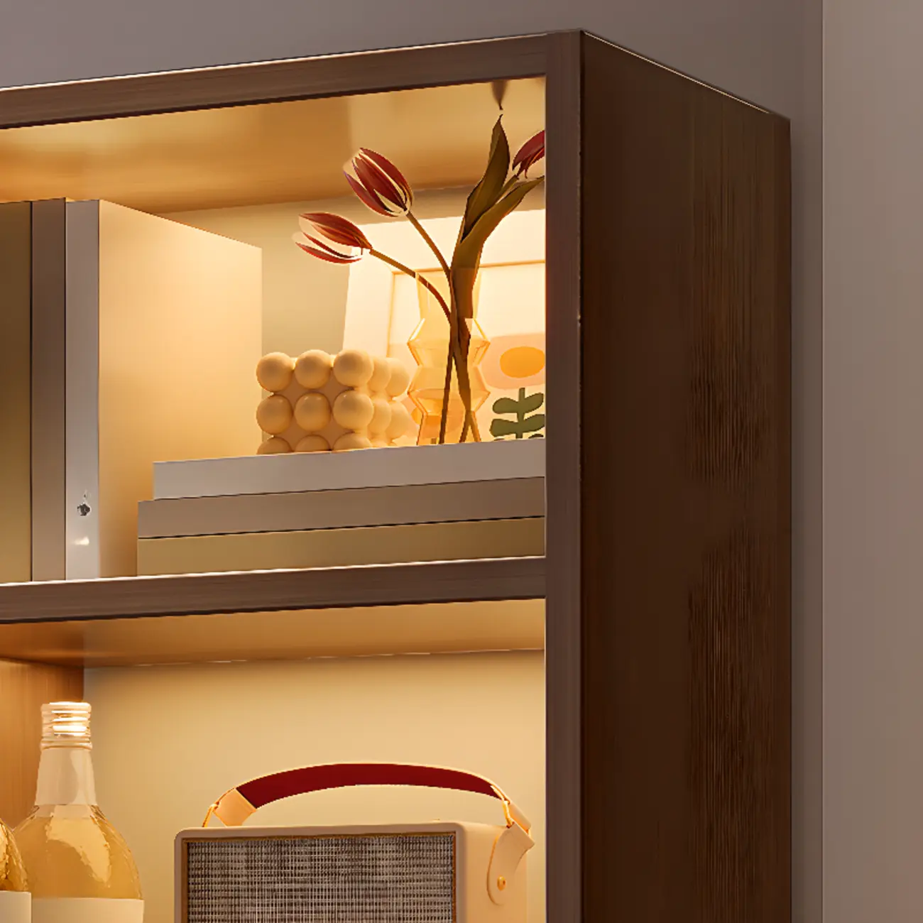 Modern Rectangular Bookshelf with Drawers Image - 6 | homeyfad