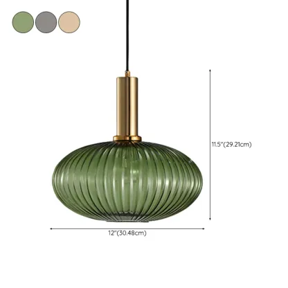 Modern Stained Glass Pendant Light with 3 Sizes for Dining Room Image - 20
