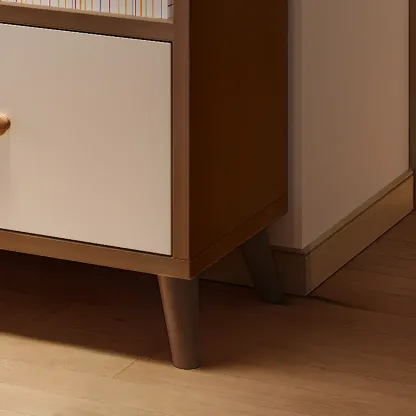 Modern Rectangular Bookshelf with Drawers Image - 9